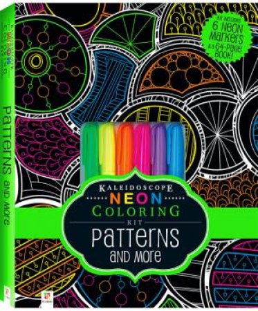 Neon Colouring Kit With 6 Highlighters: Sea Creatures