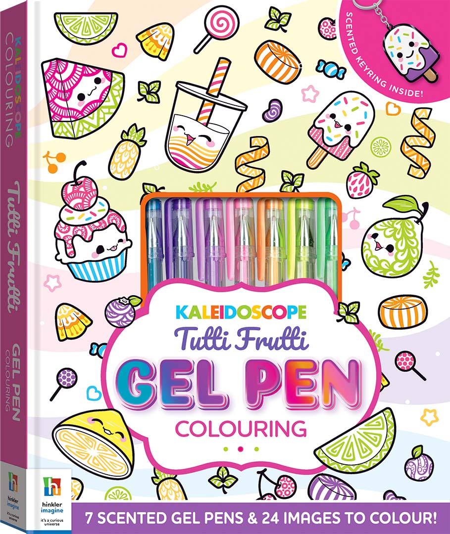 Kaleidoscope Colouring Tutti Frutti Gel Pen Colouring Kit