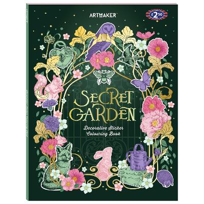 Art Maker Sticker Colouring Secret Garden