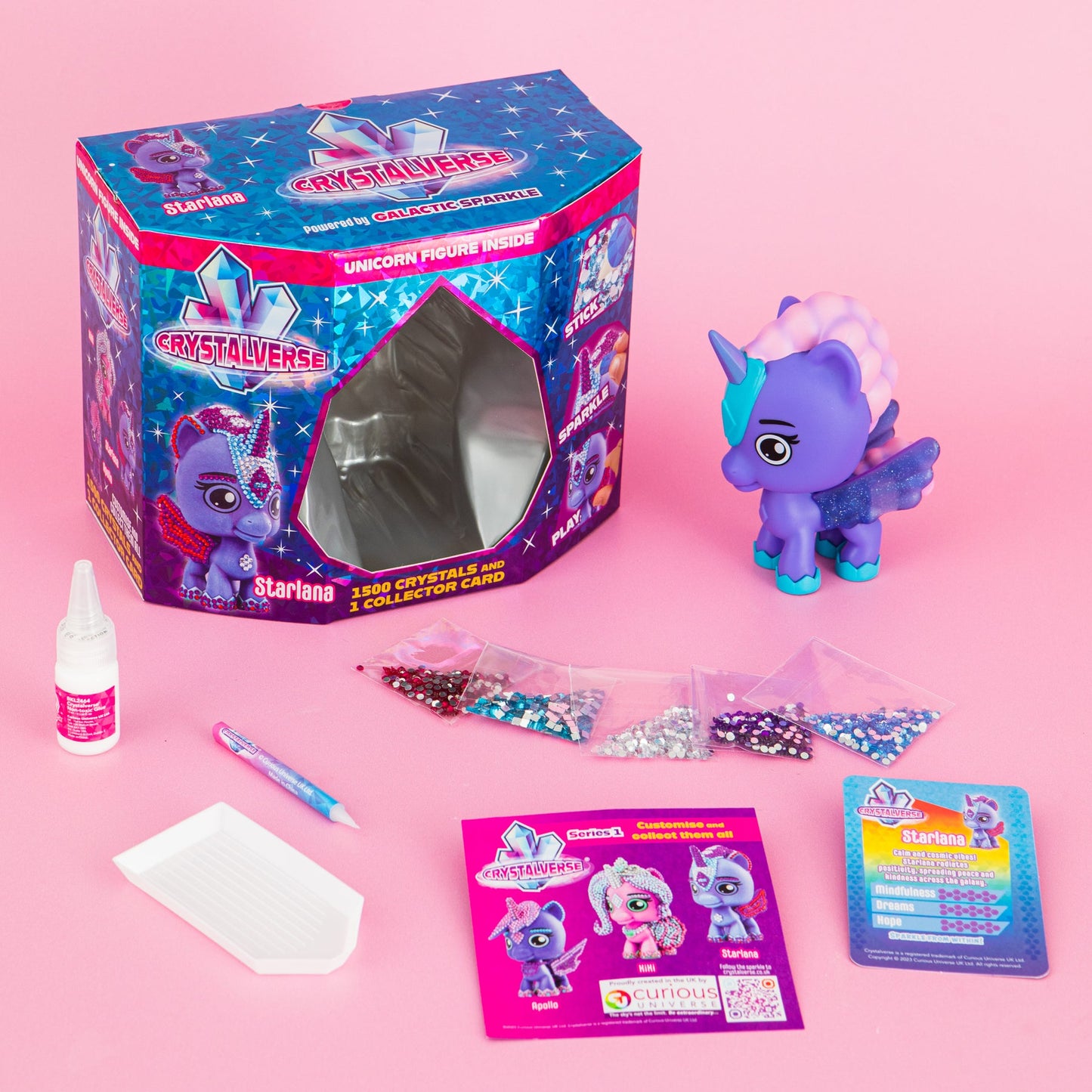 Crystalverse Classic Kit - Starlana -Unicorn Figure - 1500 crystals