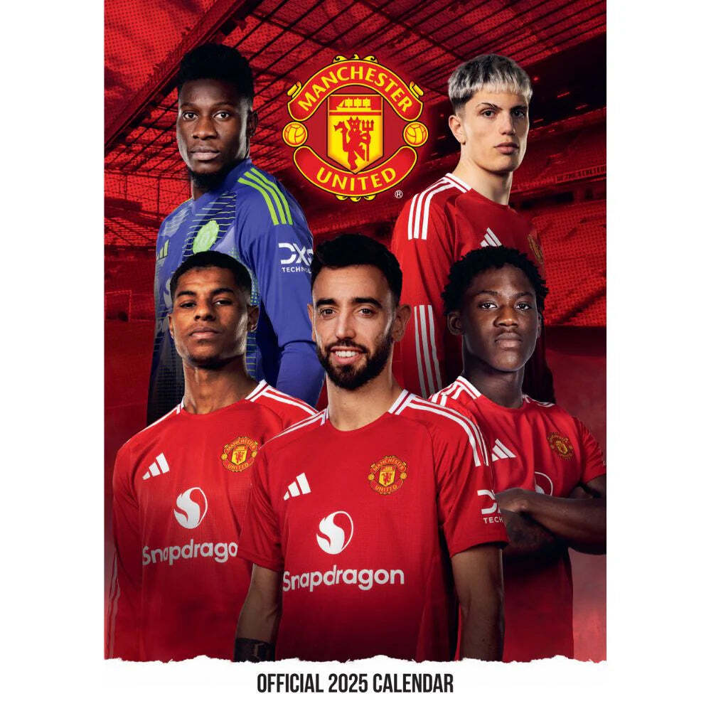 Official Manchester Utd Fc A3 Calendar 2025