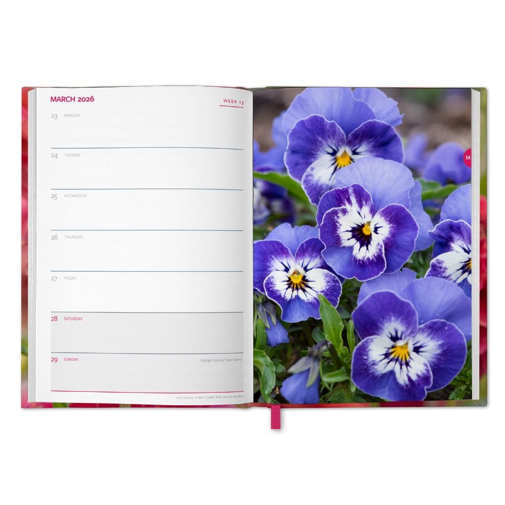 RHS 2026 A5 Week to View Hardback Diary