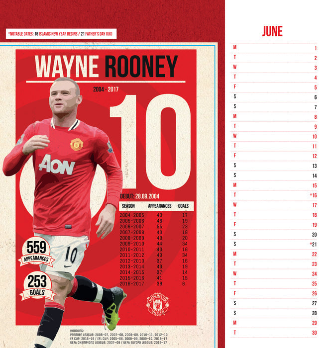 Manchester United FC 2026 Desk Easel Calendar