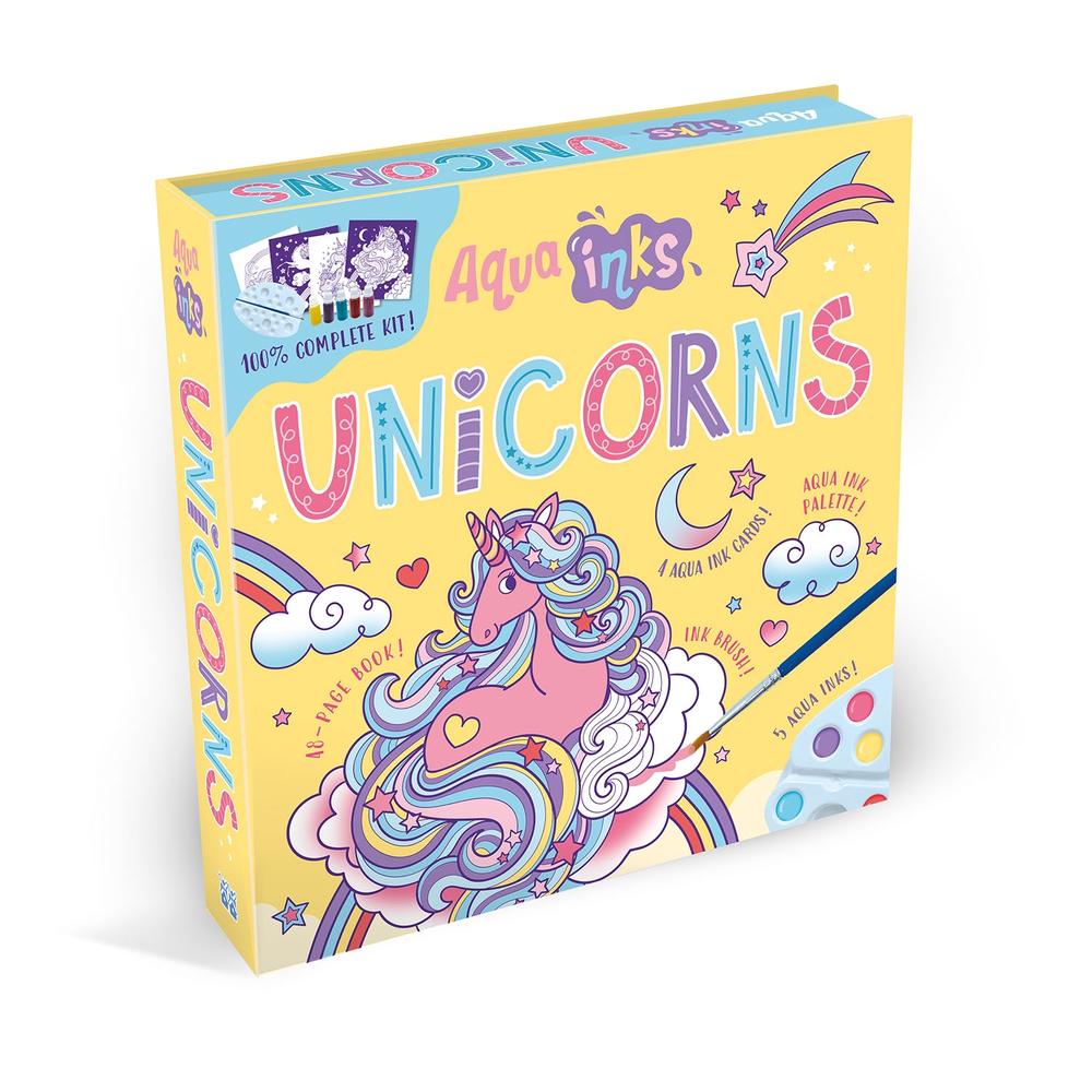 super-cool aqua ink unicorn masterpieces with complete art activity kit