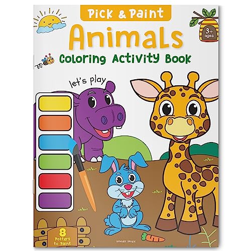 Animals Pick And Paint Coloring Activity Book