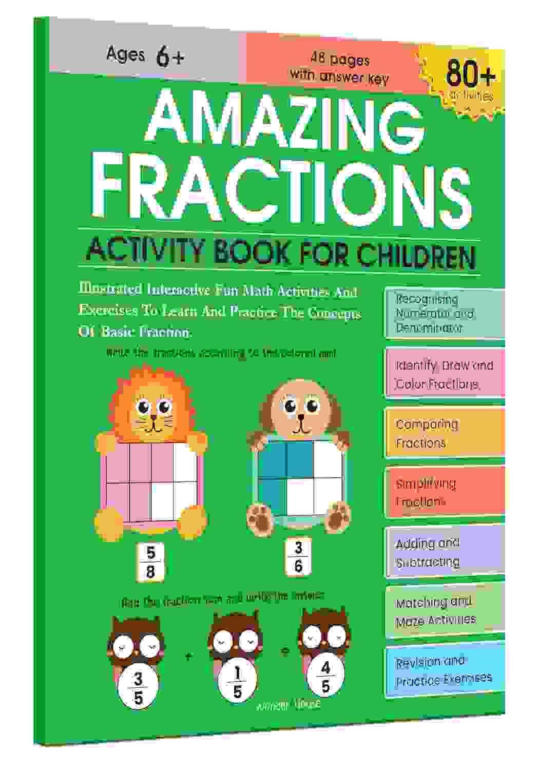 Amazing Fractions Activity Book For Children
