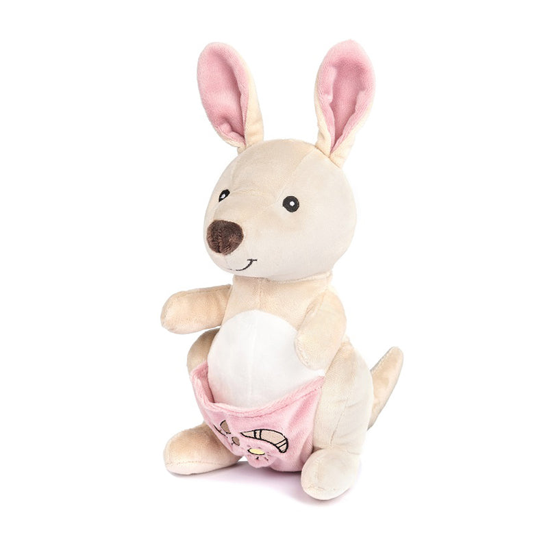 Baby Kangaroo Rattle 28Cm Pink