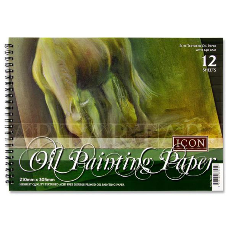 Spiral A4 240 Gsm Oil Painting Paper 12 Sheets