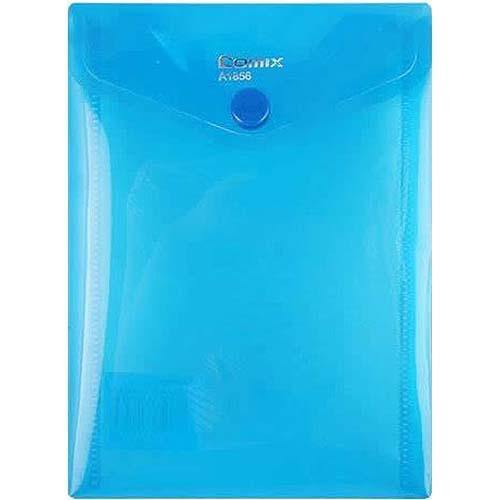 Button Envelope A6 Transperant Blue Plastic