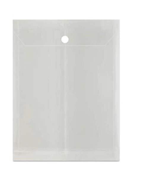 Vertical A4 Button Envelope Transparent