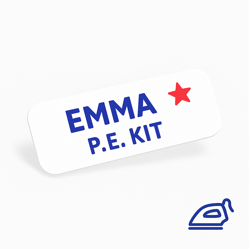 Custom Iron-on Labels (30 x 13mm - 52 pcs)