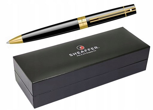 Sheaffer Ballpoint Pen Glossy Black With Gold Trim