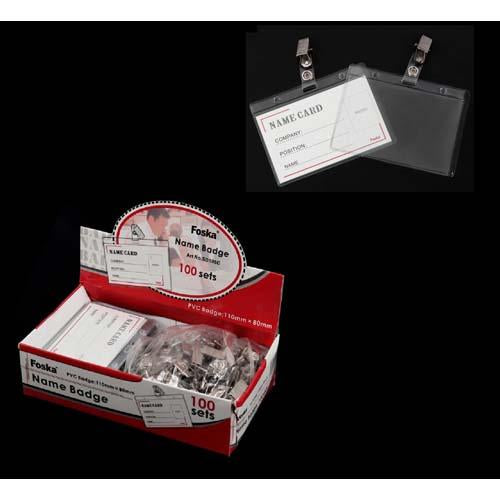 Name Badge With Clip 110x80mm