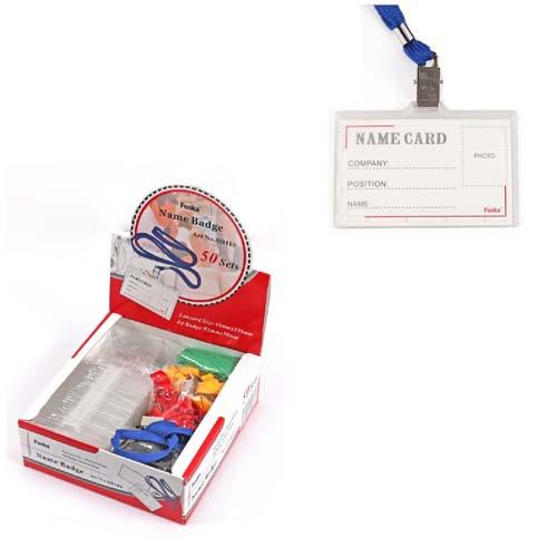 Name Badge + Cord Landscape 92x59mm