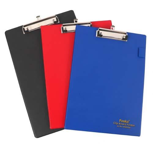 Clipboard Single + Pen Holder Black