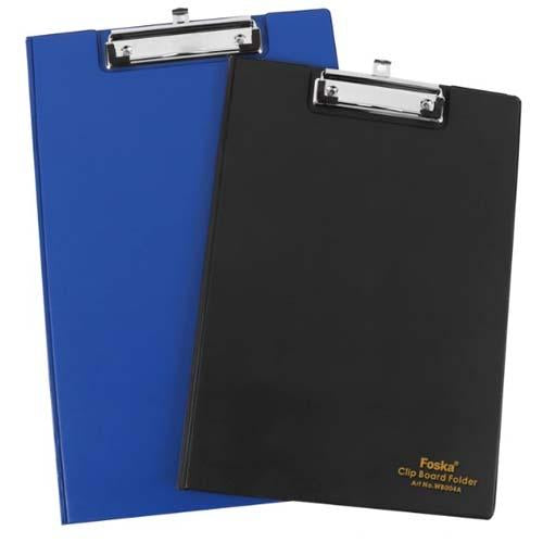 Clipboard Double + Pen Holder Black