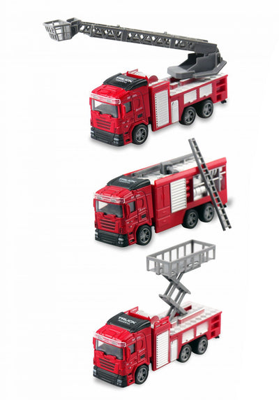 Metal Die-Cast 1:50 Fire Truck