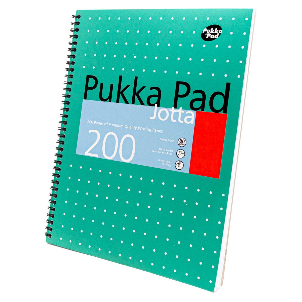 A4 Spiral Bound Jotta 200 Pgs 80Gsm Green Cover