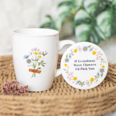 Mug & Coaster Set - If Grandmas Were Flowers id pick you