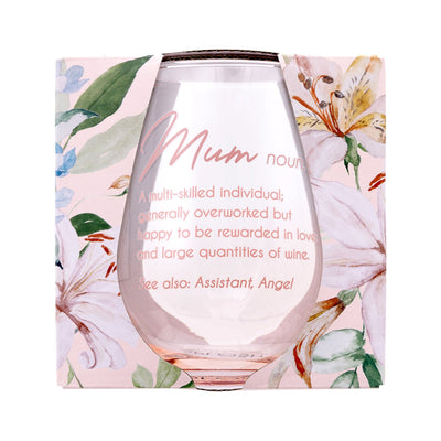 Stemless Wine Glass - Mum