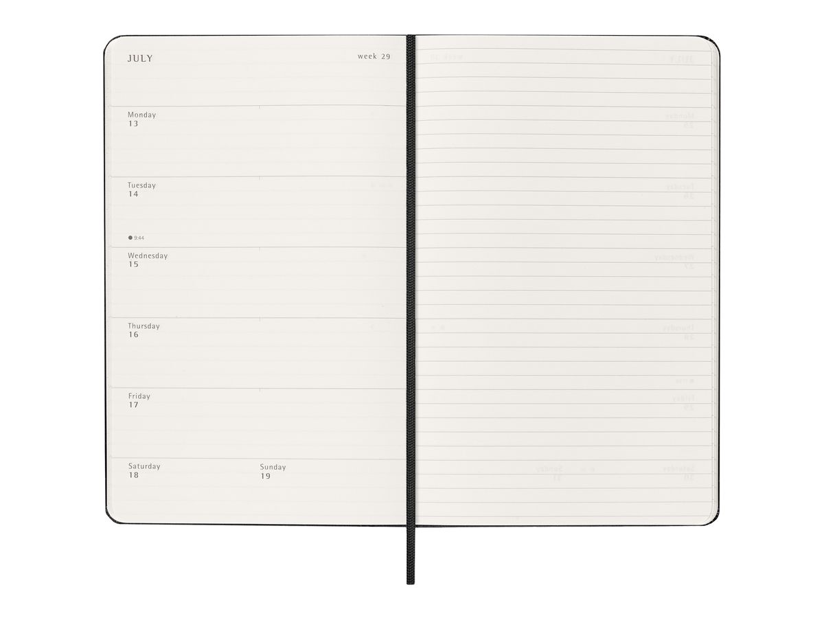 Moleskine 2025-26 18 Month Weekly Academic Planner Long Black