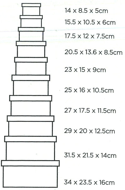 SYMMETRY - 10 Gift boxes with lid