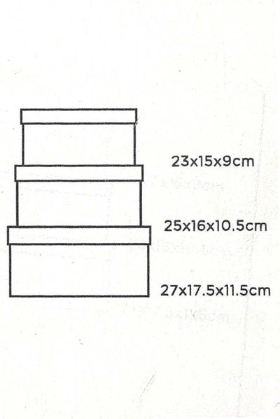 TRIANGLES - 3 Gift Boxes with lid