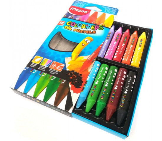 Oil Pastels X12 Colour Peps Oil Pastels
