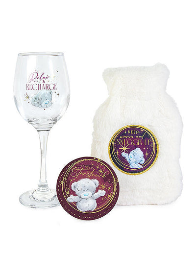 Hot Water Bottle coaster & Wine Glass