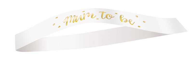 Mum To Be - White Satin Sash