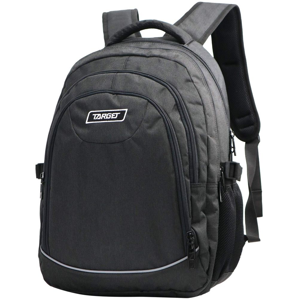 Target School Bag Black - 2 Zip Fit A4