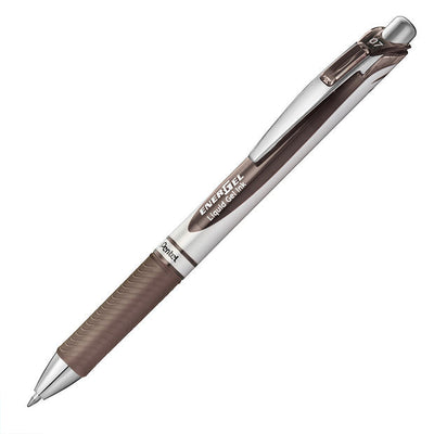 Pentel Energel 0.7Mm Retractable Liquid Gel Roller Pen - Sepia Ink