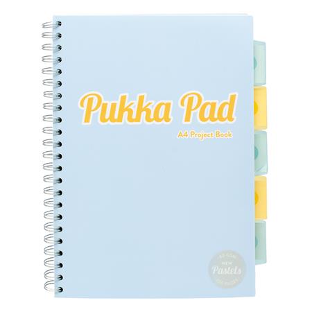Pukka Pad Pastel Project Book A4 Lined Spiral Notebook