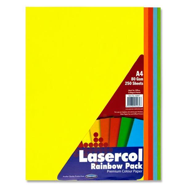 Rainbow Colour Paper A4 80gsm 250 Sheets