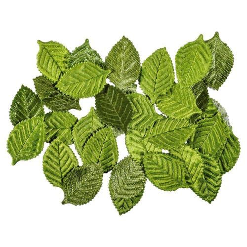 Craft Satin Green Leaves