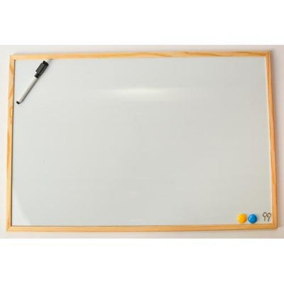 Whiteboard Magnetic Wooden Frame  40 X 60 cm