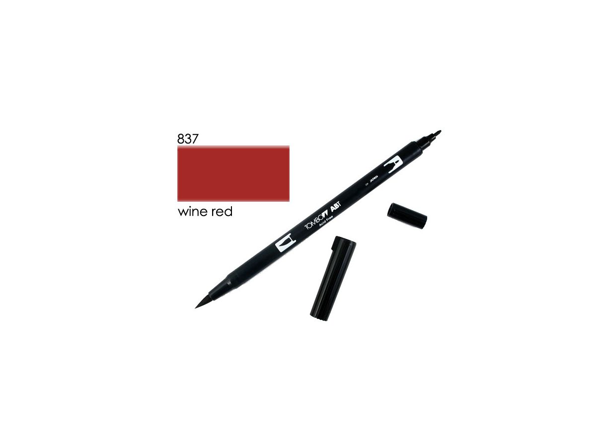 Tombow Dual Brush Pen Wine Red 837