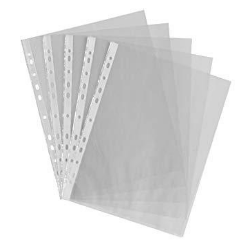 punched pockets a4 tick 75 microns x50pcs