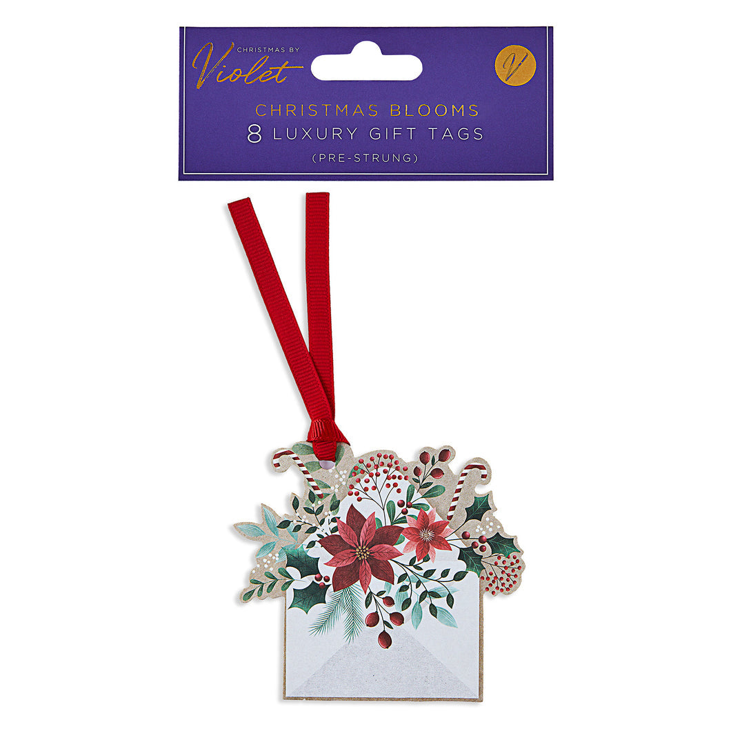 Christmas Blooms Gift Tags 8 Pcs