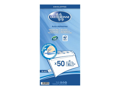 White Envelopes x50pcs DL 110X220