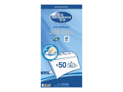 White Envelopes x50pcs DL 110X220