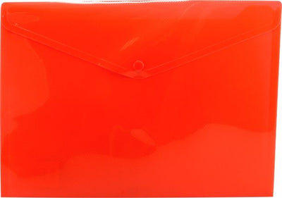 Button Envelope Plastic A3 Orange
