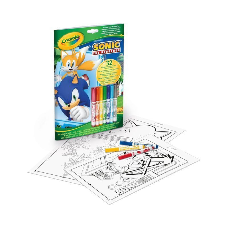 Coloring book Sonic - 32pages colouring and activity