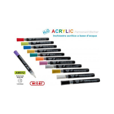 Acrylic / Permanent Markers set x12 different colours