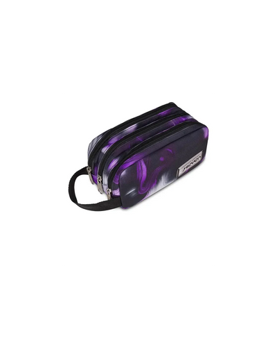 Seven Freethink Girl 3-Zip Pen Case - Steel Gray
