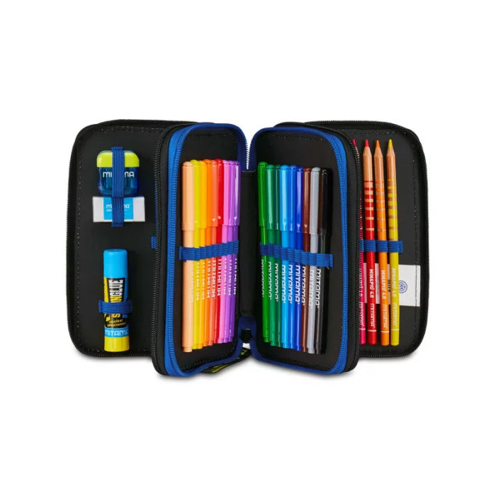 INTER - 3 zip filled pencil pocket