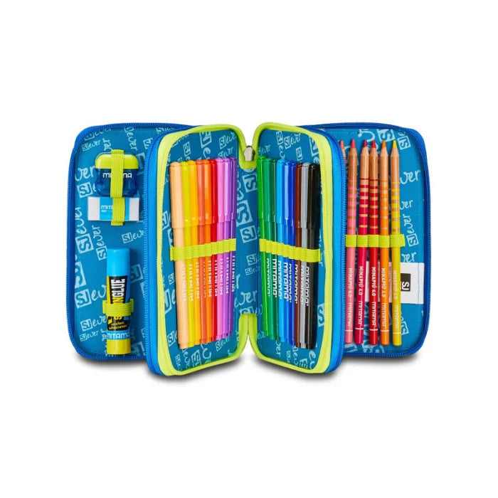 SEVEN SJ Gang Writer Boy Filled 3 zip pencil case
