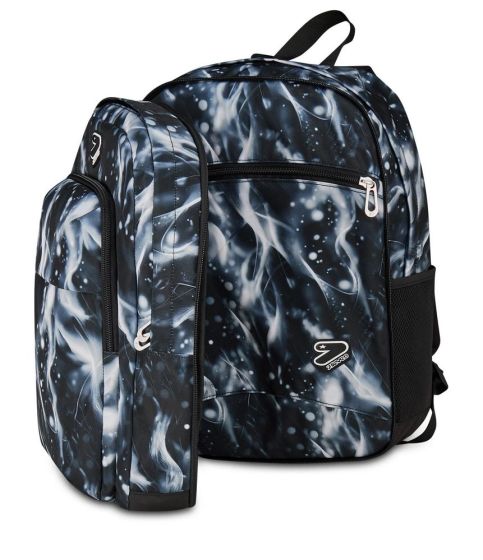 Seven The Double Pro XXL Detach Jet Black Backpack with Wireless Earphones - Bag only- 2 large compartments fit A4 - 2 in 1 bag