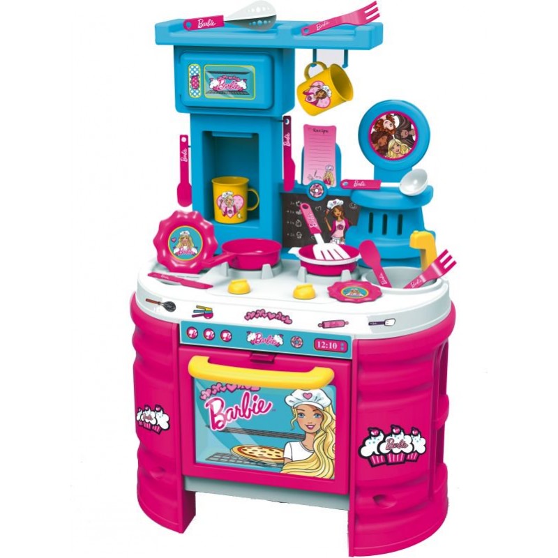 Barbie - Deluxe Kitchen Set H72Cm 15 Accessories