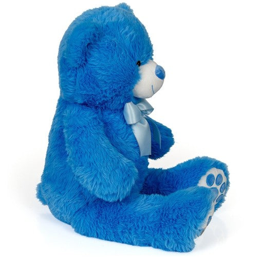 Blue Teddy Bear With Bow 60cm